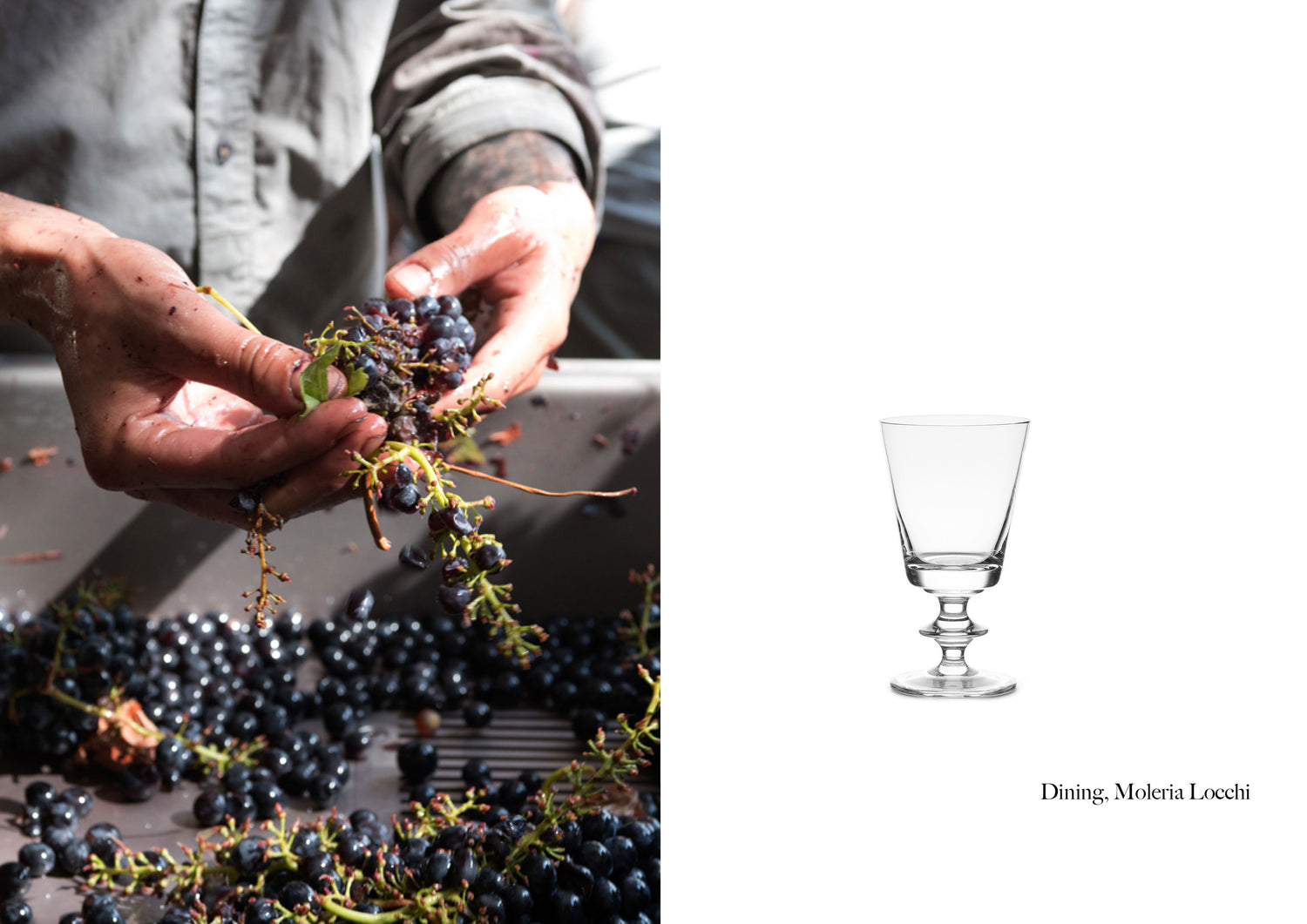 Locchi artisanal crystal tableware glass Florence italian artisan