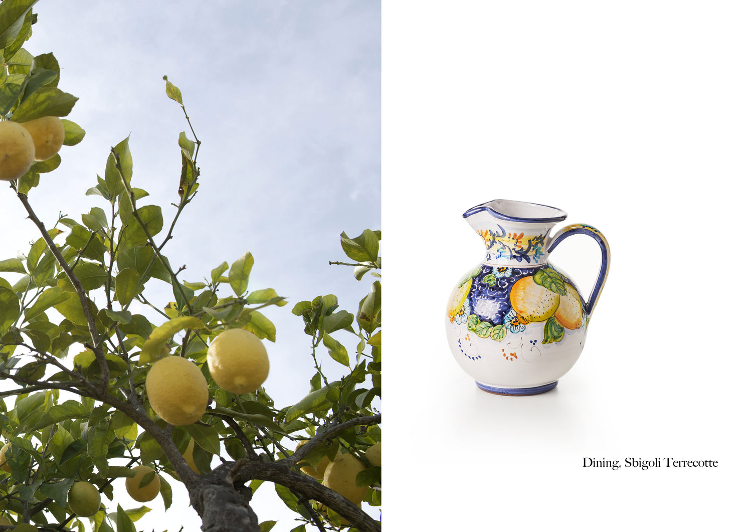 Sbigoli handmade terracotta ceramic dining gifts lemon italian Florence Artisans