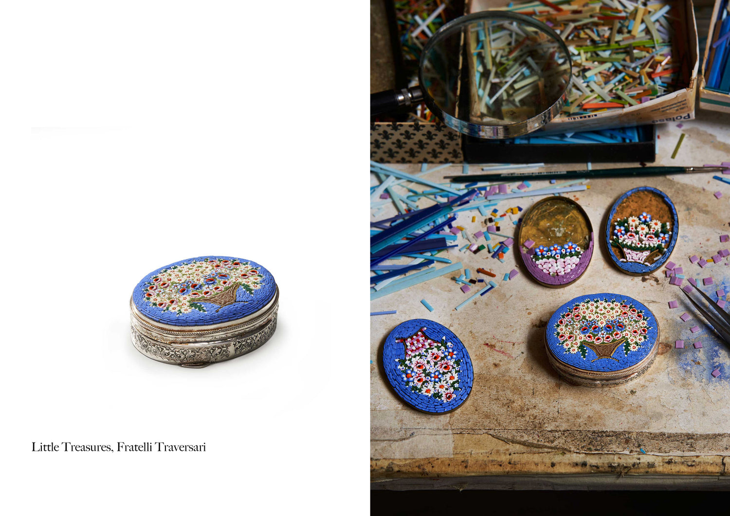 Traversari Little Treasure micro mosaics italian handmade artisan Florence
