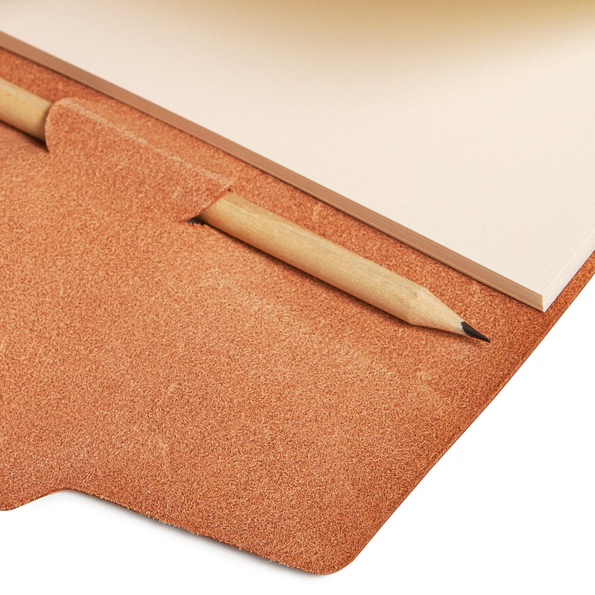 Small Leather Book with Strap - Brown