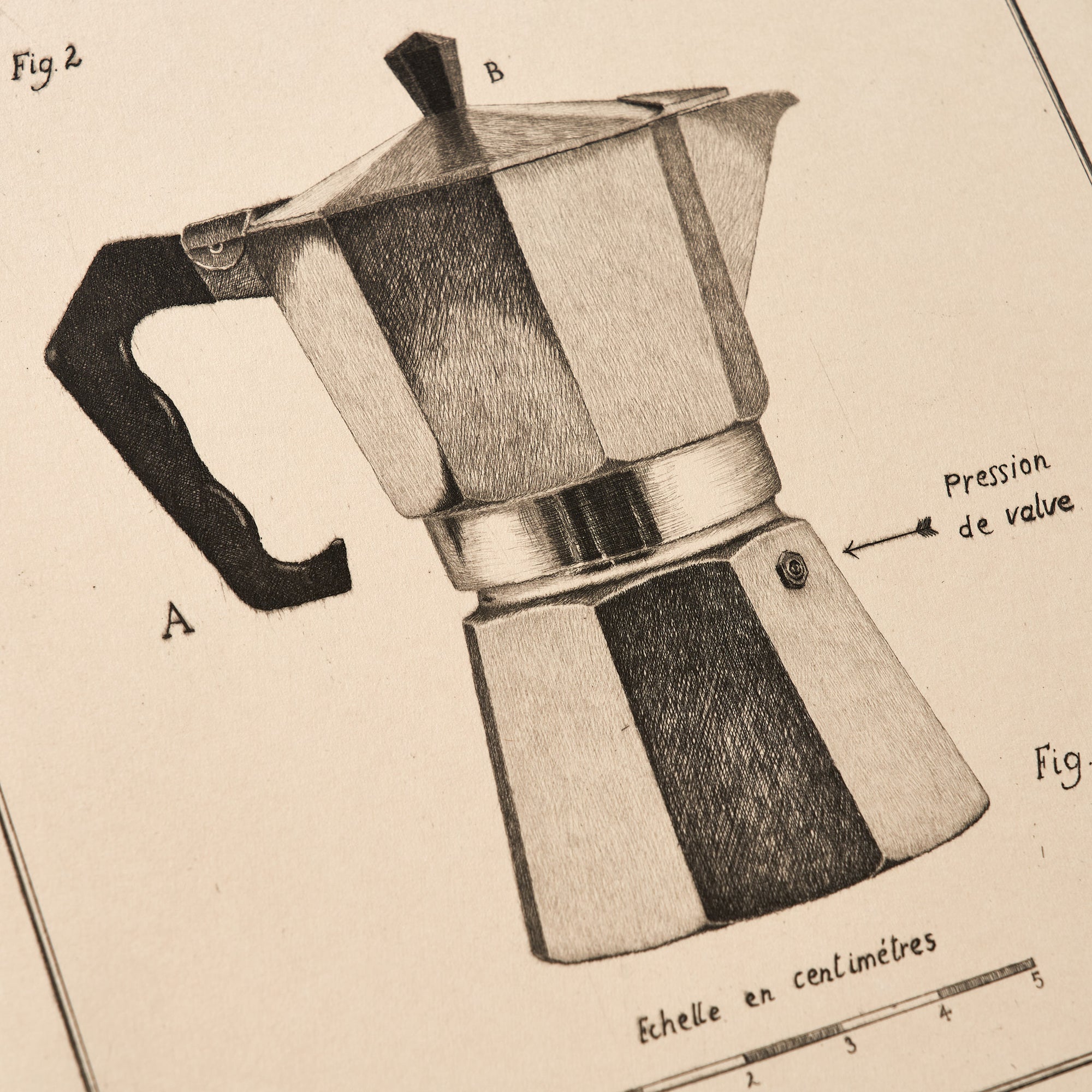 ippogrifo-artisan-etching-acquaforte-watercolor-moka-pot-technology