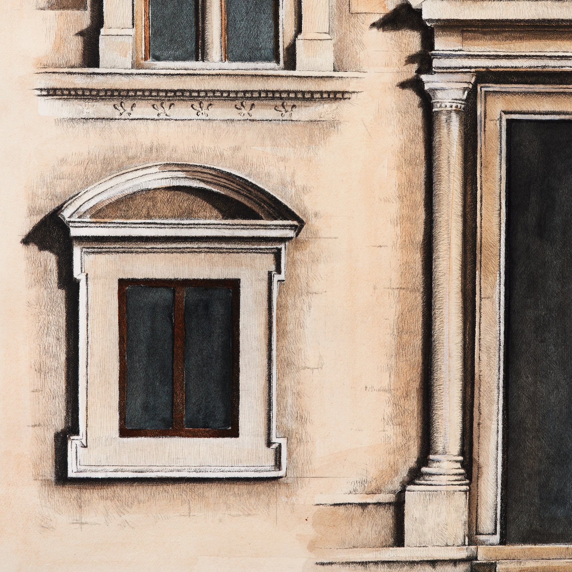 ippogrifo-artisan-etching-acquaforte-watercolor-architecture