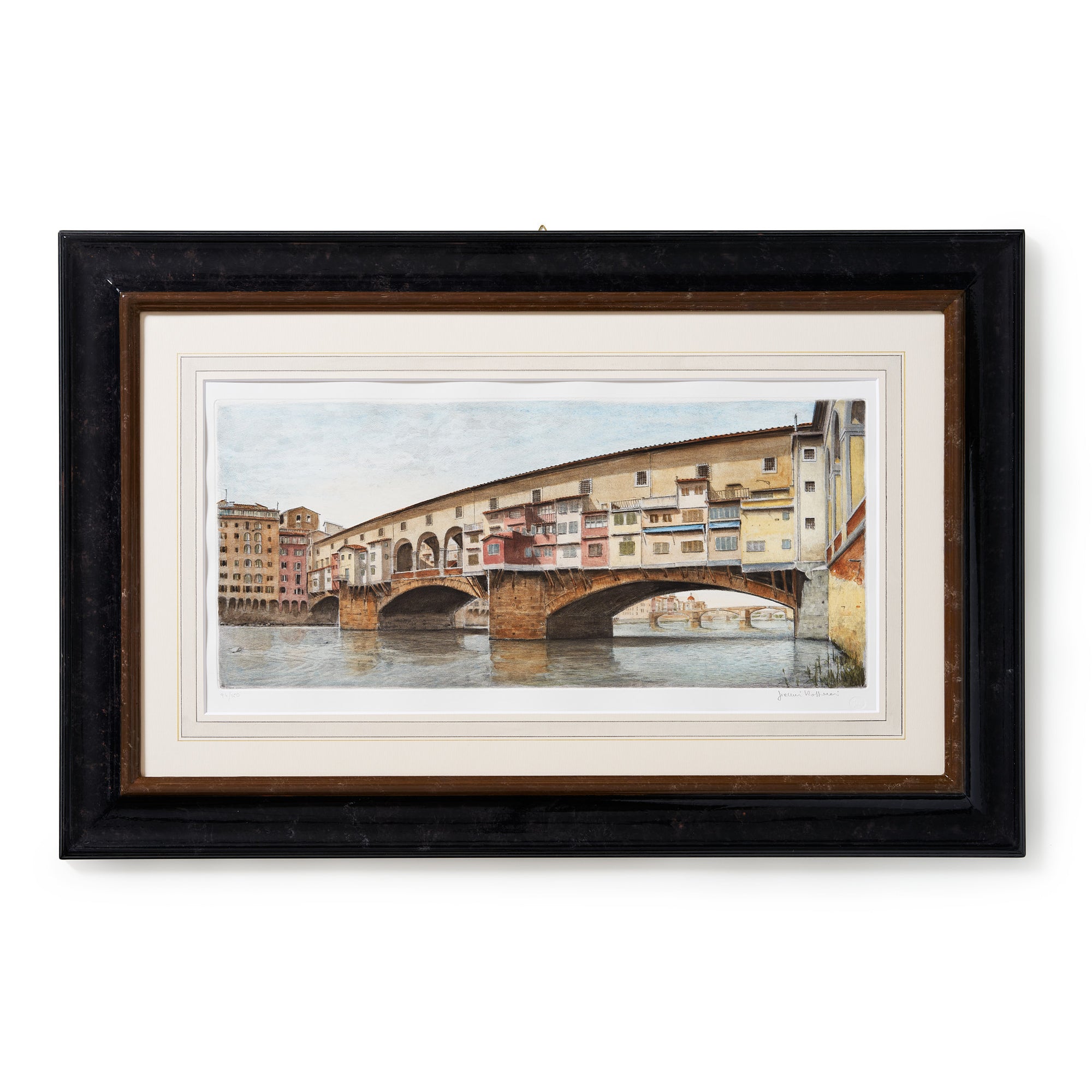 ippogrifo-artisan-etching-acquaforte-watercolor-color-ponte-vecchio