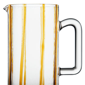 Locchi-artisan-glass-carafe-lines-amber