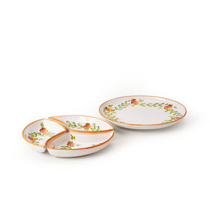sbigoli-ceramics-pottery-pomegranates-4-plate-Hors-D-Oeuvres-Set