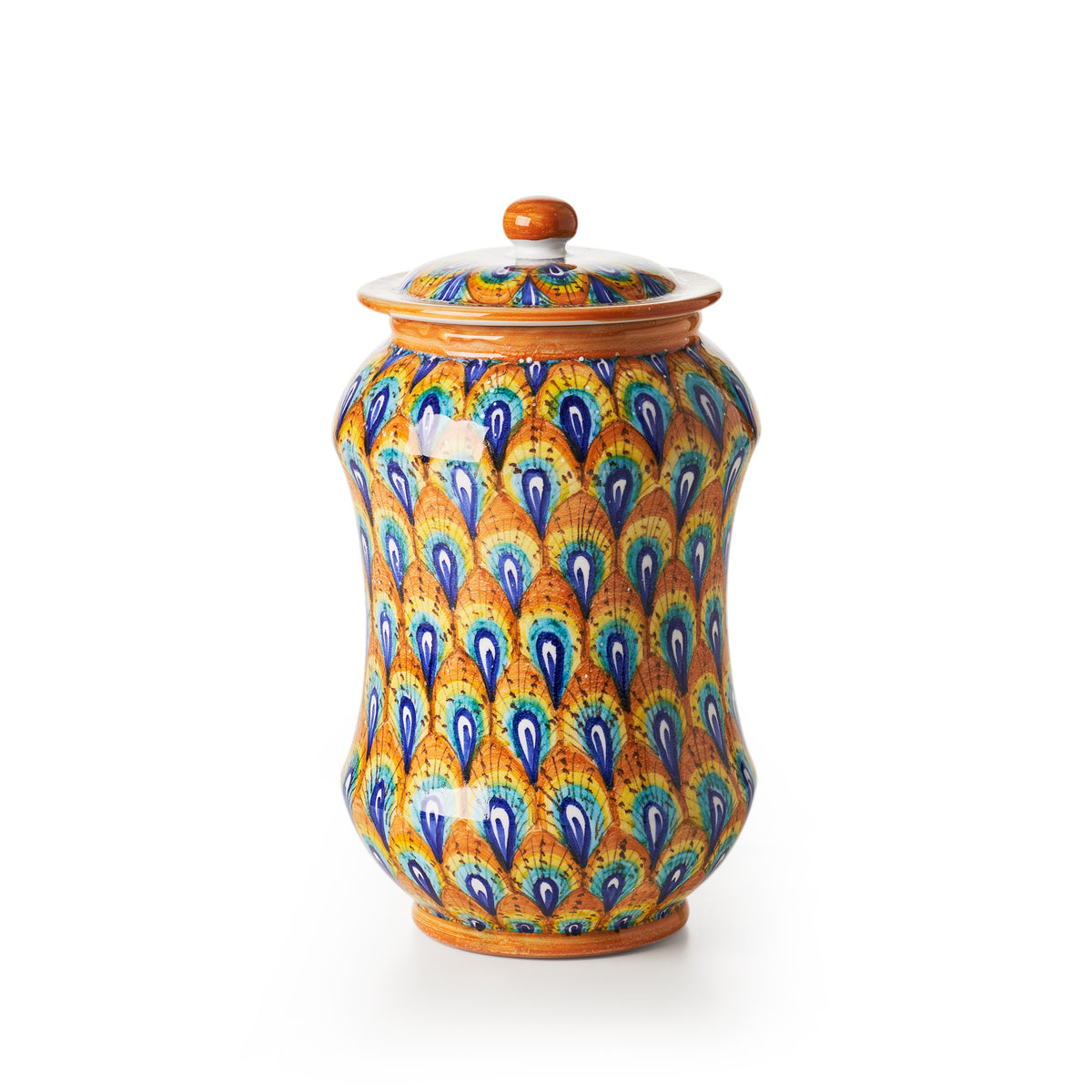 sbigoli-ceramics-pottery-pavone-albarello-pharmacy-jar