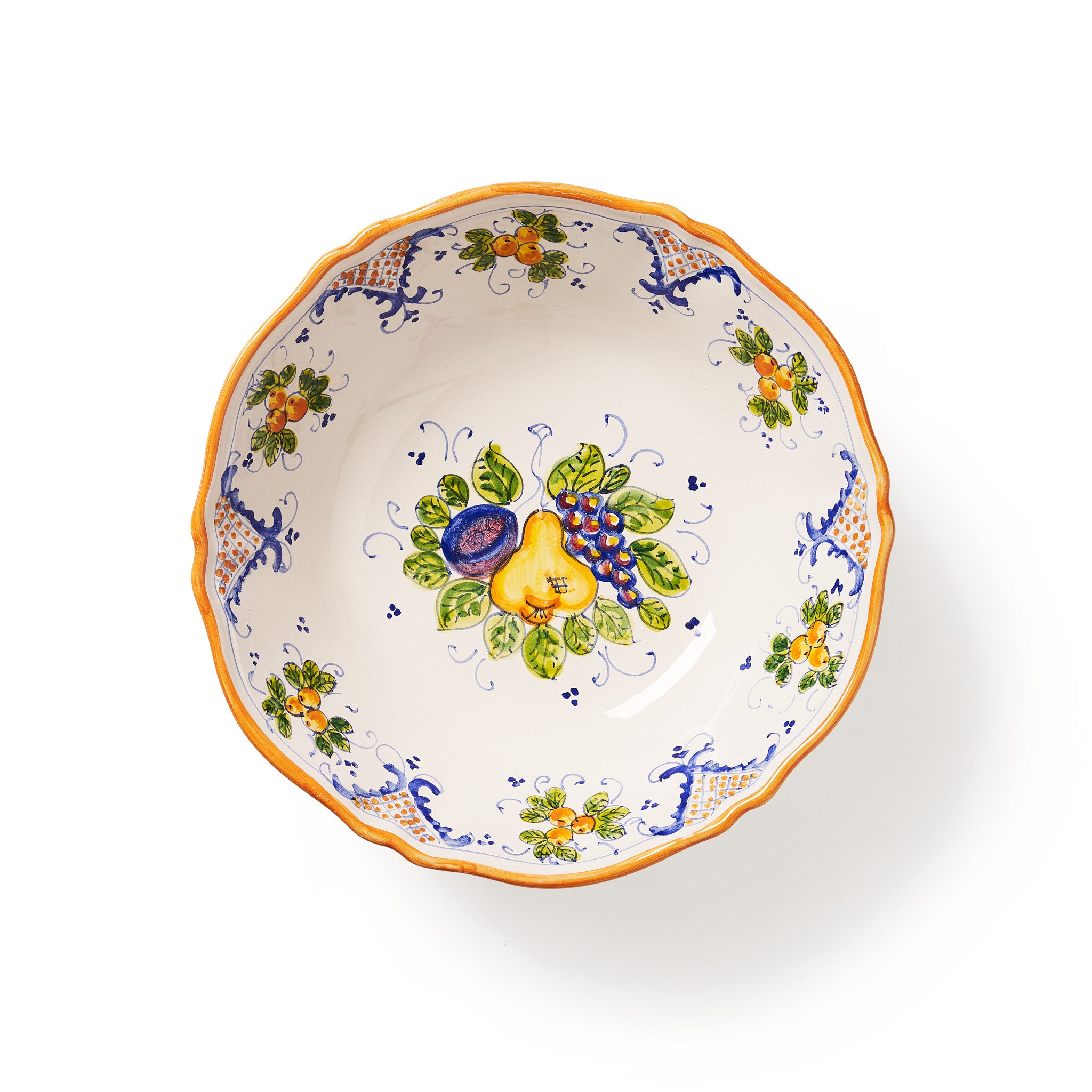 sbigoli-ceramics-pottery-salad-bowl-scalloped-autunno-autumn