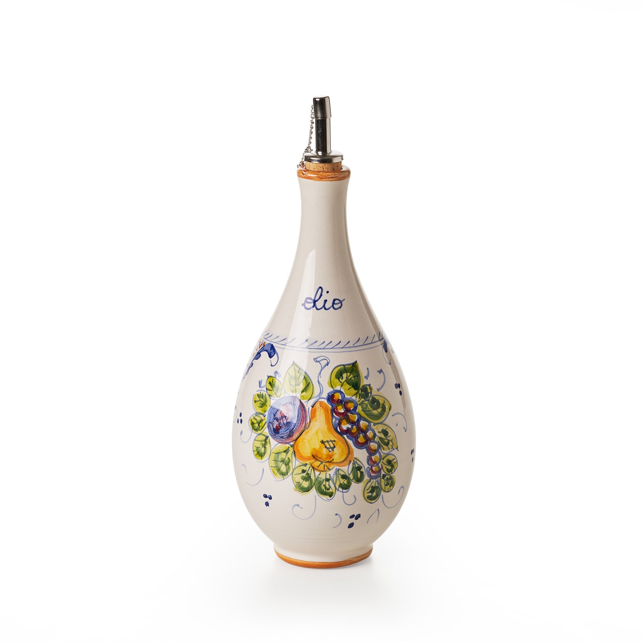 sbigoli-ceramics-pottery-oil-bottle-saucer-spoon-holder-set-autunno-autumn