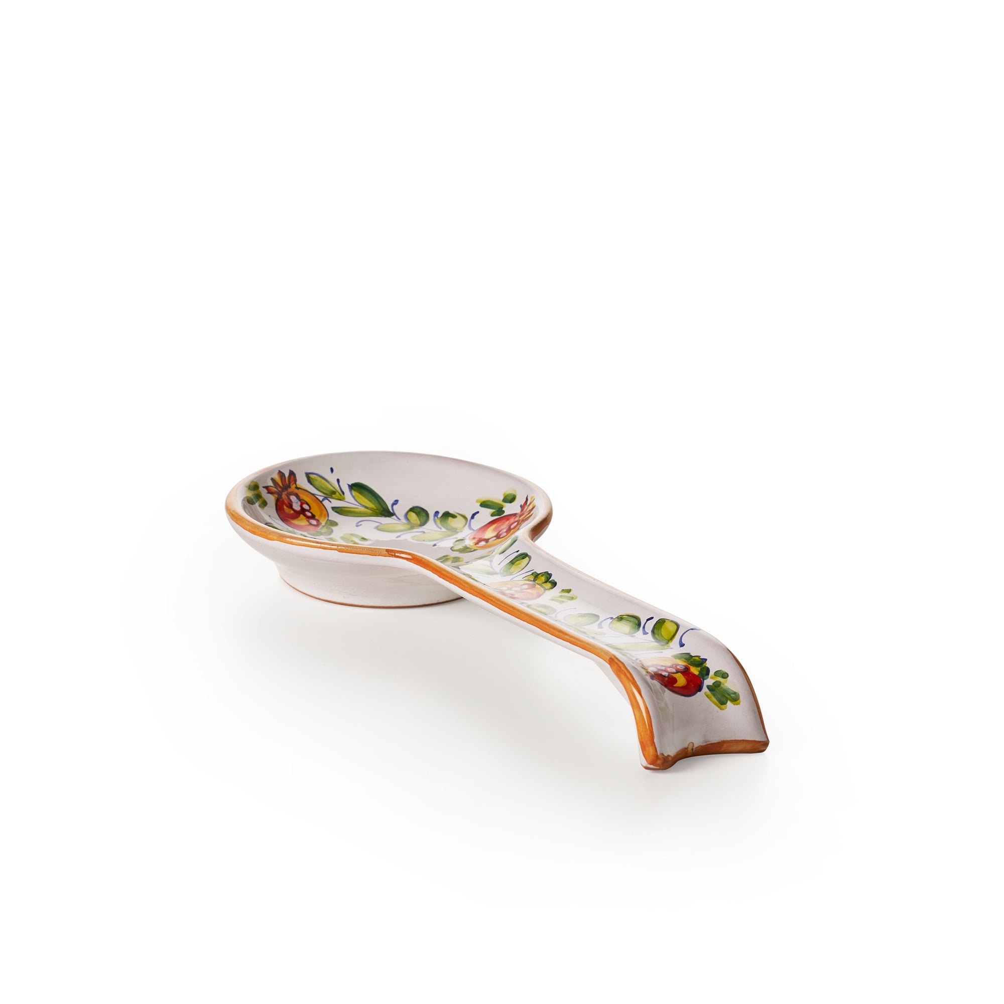 sbigoli-ceramics-pottery-oil-bottle-saucer-spoon-holder-set-pomegranates