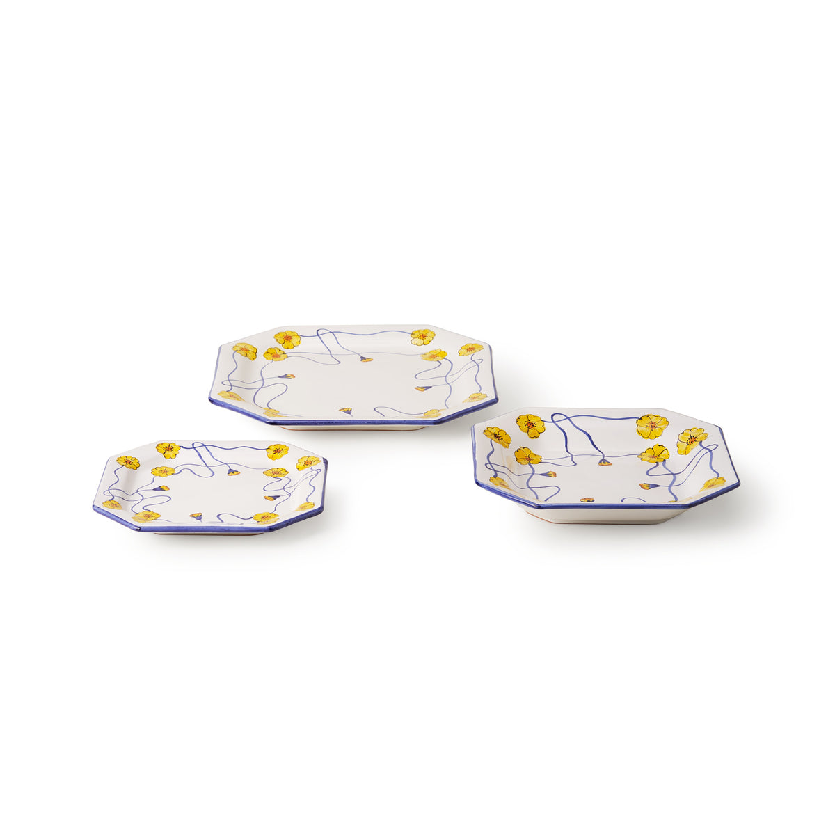 sbigoli-artisan-ceramics-plates-set-margherite-flowers-pottery