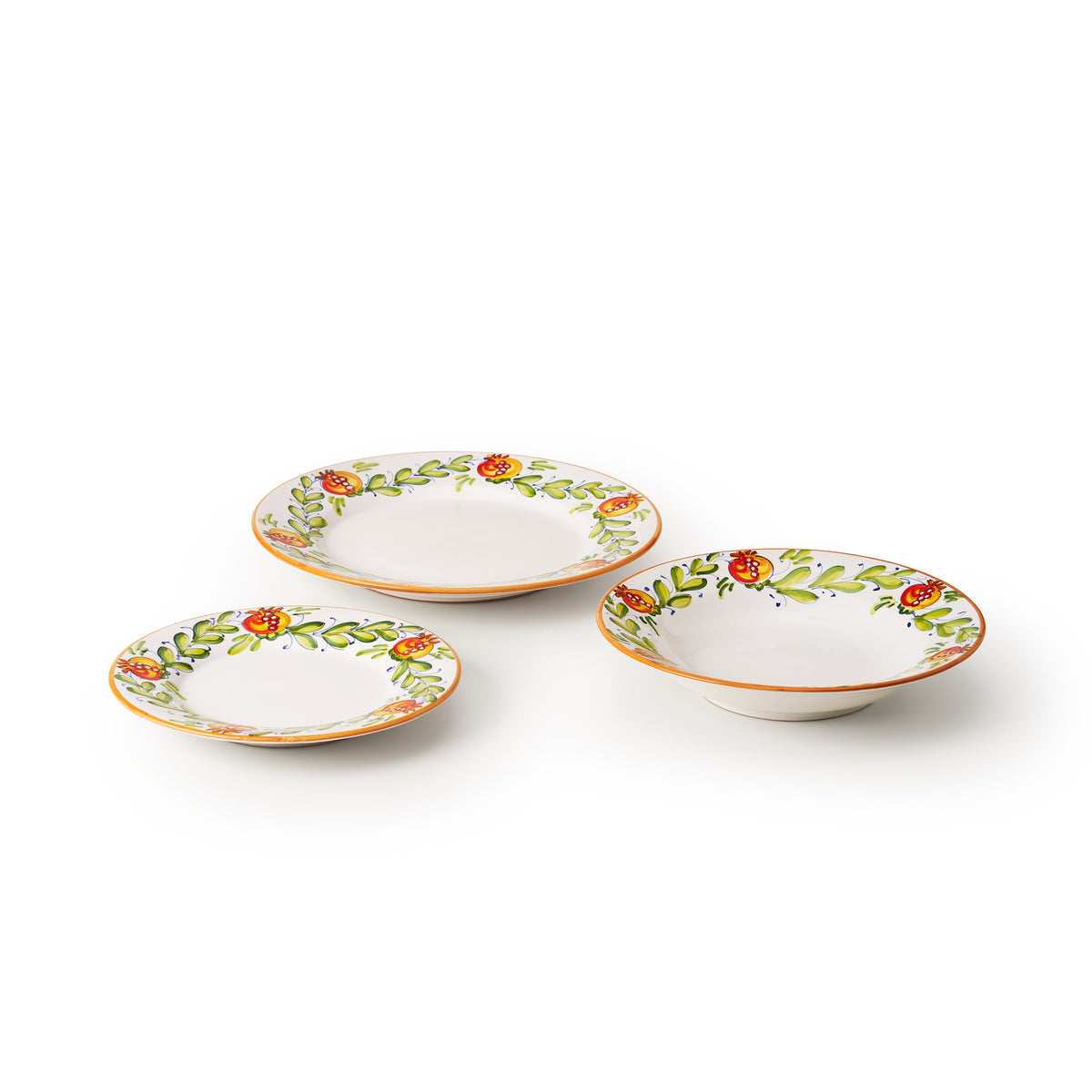 sbigoli-artisan-ceramics-plates-set-pomegranates-pottery