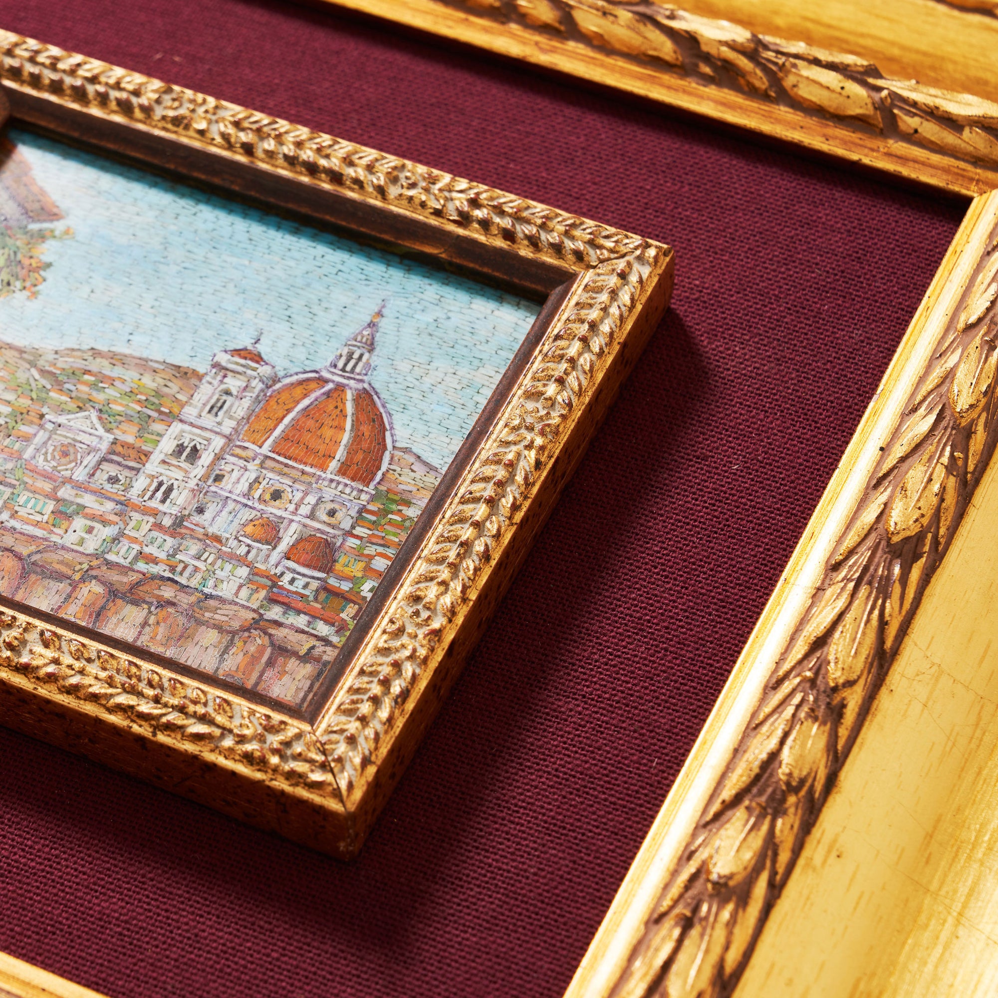 Florence Duomo with Cats in Glass Micro Mosaic