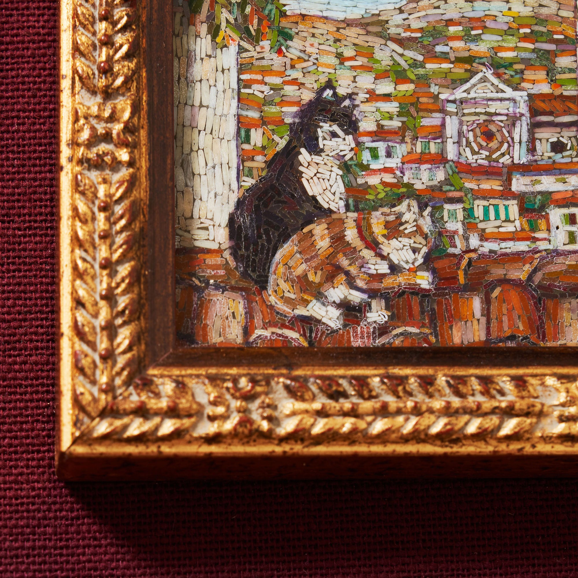 Florence Duomo with Cats in Glass Micro Mosaic