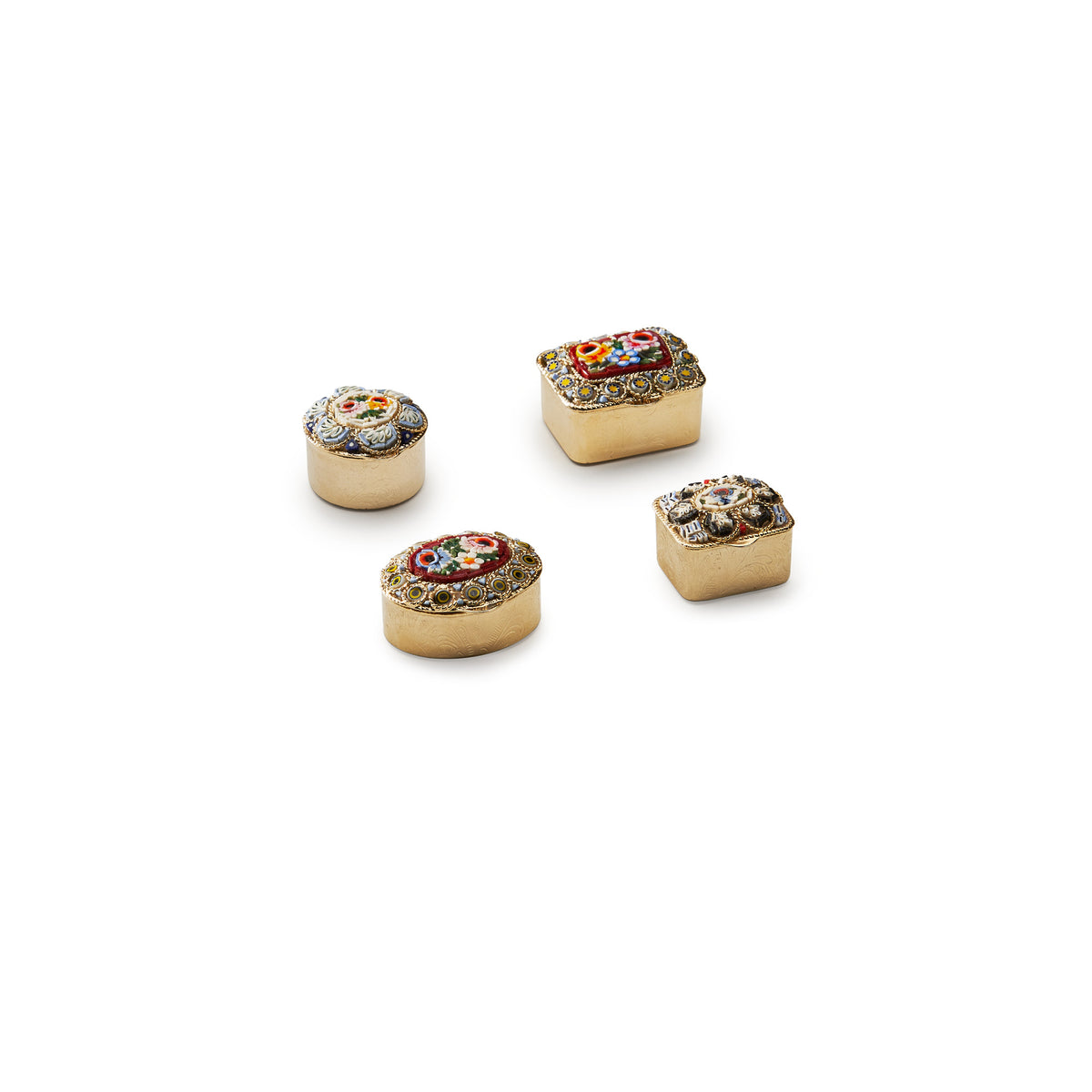 Traversari-Artisan-Mosaics-Product-Set-of-4-small-gold-plated-brass-boxes-with-glass-mosaic