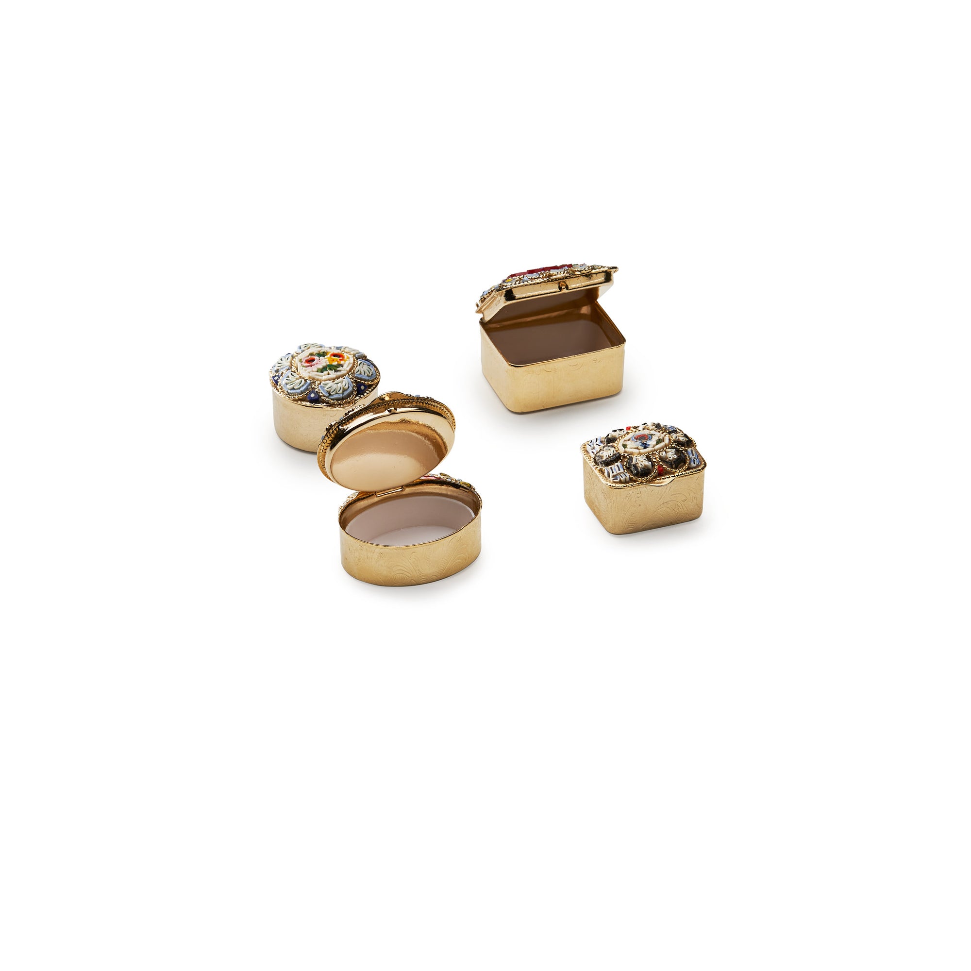 Traversari-Artisan-Mosaics-Product-Set-of-4-small-gold-plated-brass-boxes-with-glass-mosaic