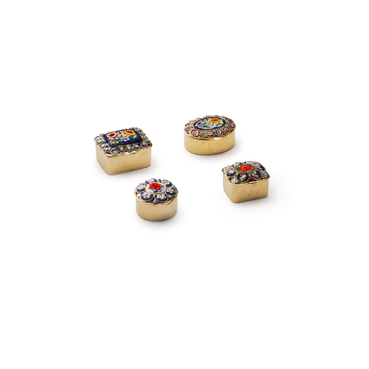 Traversari-Artisan-Mosaics-Product-Set-of-4-small-gold-plated-brass-boxes-with-glass-mosaic