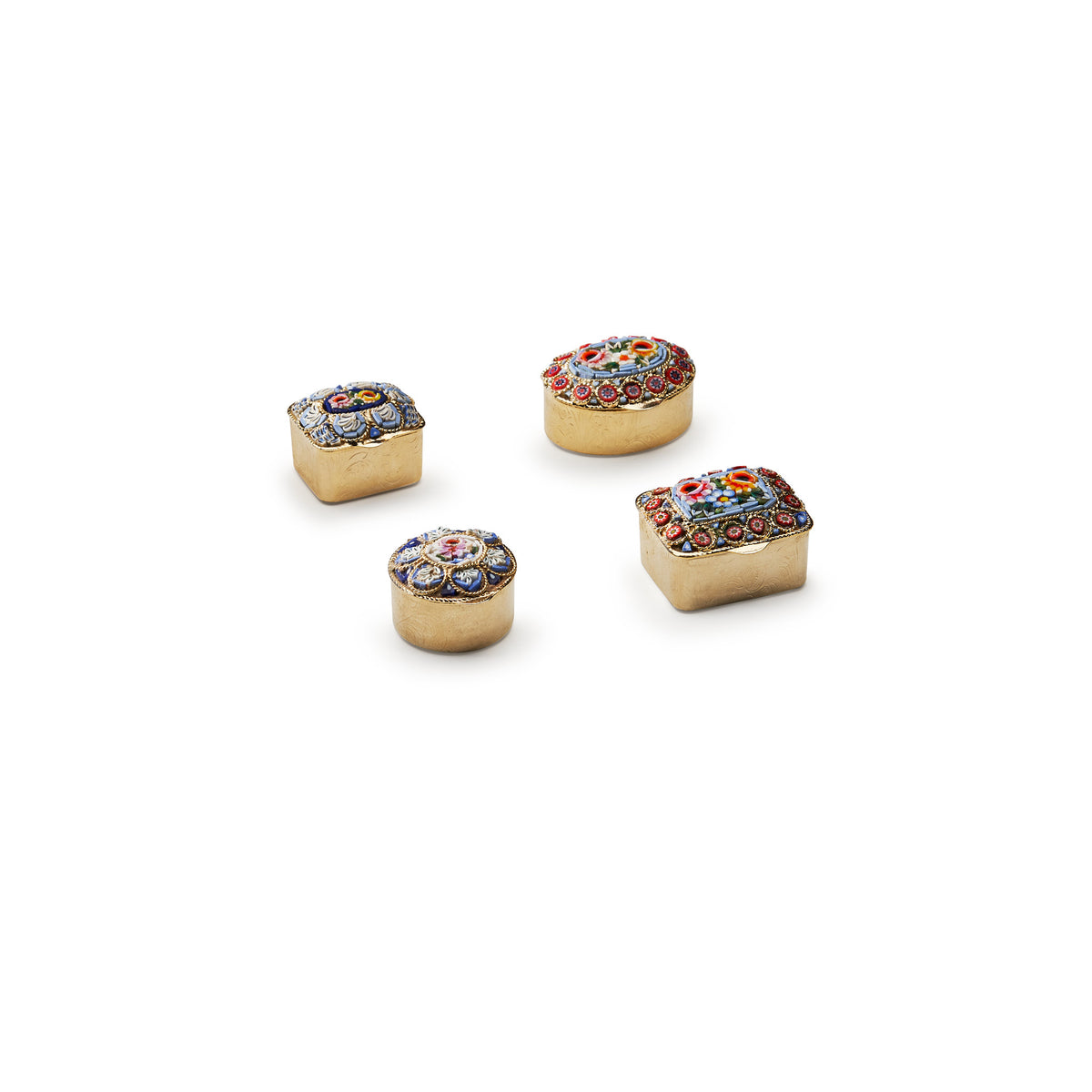 Traversari-Artisan-Mosaics-Product-Set-of-4-small-gold-plated-brass-boxes-with-glass-mosaic