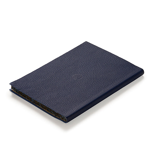 Leather Book with Golden Iris - Large-blue