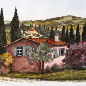 ippogrifo-artisan-etching-acquaforte-watercolor-villa-with-gate